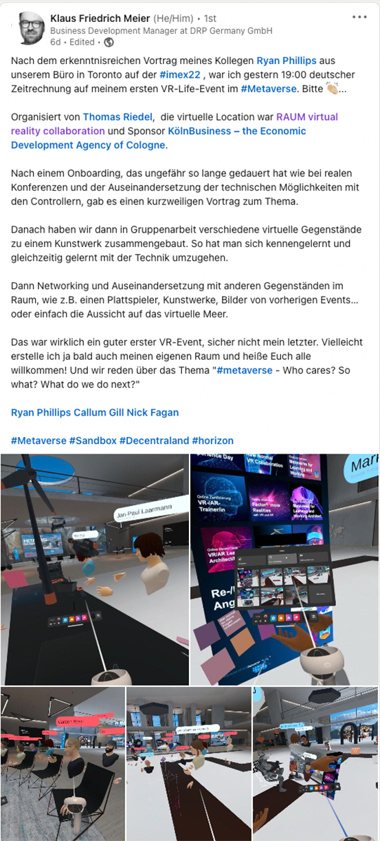 KlausFriedrichMeier_ 30.June2022 https://www.linkedin.com/feed/update/urn:li:activity:6892313476782792704/