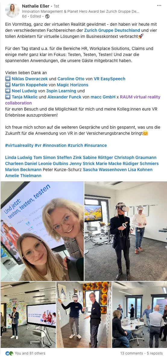 Ein Vormittag, ganz der virtuellen Realität gewidmet